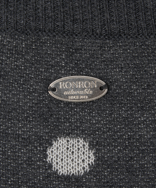 RONRON(ロンロン)の「DOT PATTERN LAYERED KNIT CARDIGAN CHARCOAL WHITE(カーディガン/ボレロ・レディース・その他・FREE)」の8枚目の写真