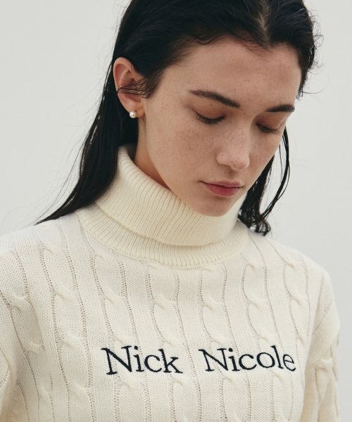 NICK&NICOLE（ニックアンドニコール）の「NICOLE RIBBED TURTLENECK KNIT_CREAM（ニット/セーター・レディース・その他・FREE）」の2枚目の写真
