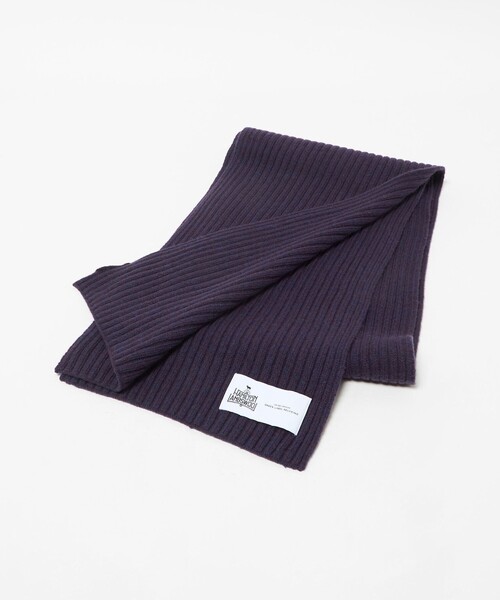 green label relaxing(グリーンレーベルリラクシング)の「ハミルトン ウール ナイロン リブマフラー(マフラー・メンズ・ダークブラウン/ブラック/パープル/グレー系・FREE)」の9枚目の写真