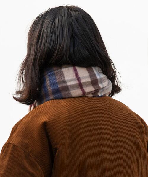 URBAN RESEARCH Sonny Label（アーバンリサーチサニーレーベル）の「ウールカシミヤチェックワイドマフラー（マフラー・メンズ・グレー系その他/ブルー系その他/グリーン系その他/ベージュ系その他・ONE SIZE）」の7枚目の写真