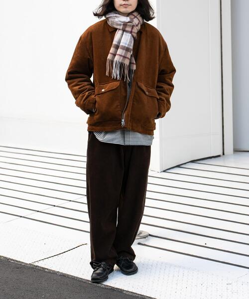 URBAN RESEARCH Sonny Label（アーバンリサーチサニーレーベル）の「ウールカシミヤチェックワイドマフラー（マフラー・メンズ・グレー系その他/ブルー系その他/グリーン系その他/ベージュ系その他・ONE SIZE）」の8枚目の写真