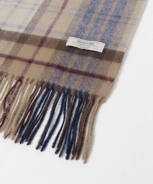 URBAN RESEARCH Sonny Label（アーバンリサーチサニーレーベル）の「ウールカシミヤチェックワイドマフラー（マフラー・メンズ・グレー系その他/ブルー系その他/グリーン系その他/ベージュ系その他・ONE SIZE）」の10枚目の写真