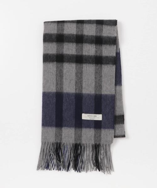 URBAN RESEARCH Sonny Label（アーバンリサーチサニーレーベル）の「ウールカシミヤチェックワイドマフラー（マフラー・メンズ・グレー系その他/ブルー系その他/グリーン系その他/ベージュ系その他・ONE SIZE）」の11枚目の写真