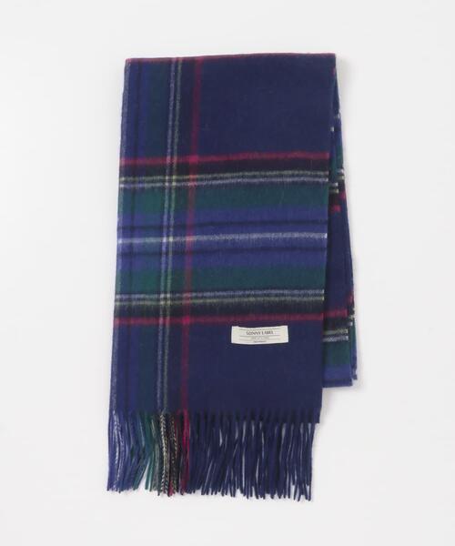 URBAN RESEARCH Sonny Label（アーバンリサーチサニーレーベル）の「ウールカシミヤチェックワイドマフラー（マフラー・メンズ・グレー系その他/ブルー系その他/グリーン系その他/ベージュ系その他・ONE SIZE）」の18枚目の写真