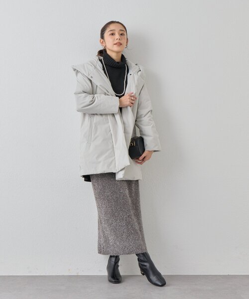 un dix cors（アンディコール）の「《華やぎをプラス》フィルムラメニットタイトスカート（スカート・レディース・チャコールグレー/ブラック・FREE）」の6枚目の写真