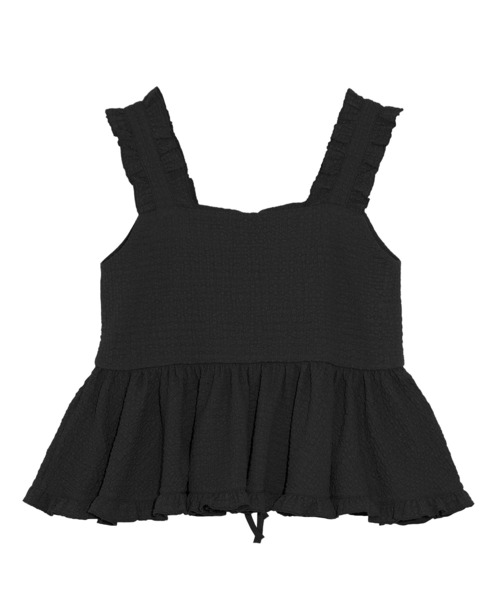 PUNYUS（プニュズ）の「2WAYフリルキャミチュニック（ベスト・レディース・サックスブルー/ブラック/ブラウン・1/2/3/4）」の19枚目の写真