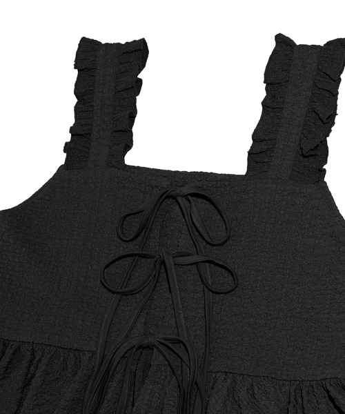 PUNYUS（プニュズ）の「2WAYフリルキャミチュニック（ベスト・レディース・サックスブルー/ブラック/ブラウン・1/2/3/4）」の21枚目の写真