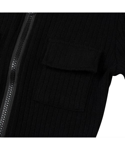 MOAA（モア）の「ダブルポケットクロップフードパーカーニット（ブラック）（パーカー・レディース・その他・SMALL/MEDIUM/LARGE）」の4枚目の写真