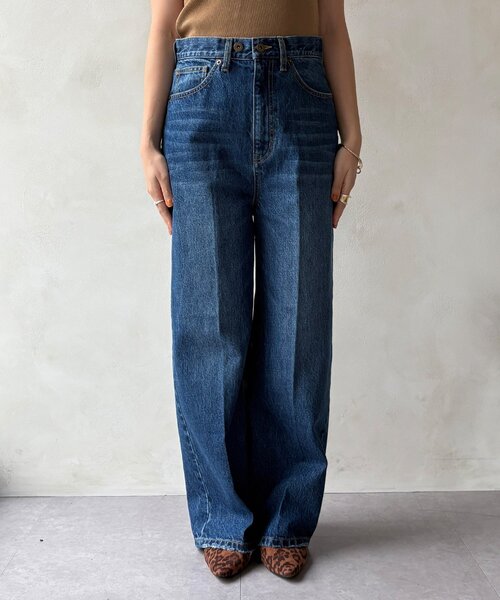 ハイウエストダブルボタンデニム（デニムパンツ）｜DouDou（ドゥドゥ