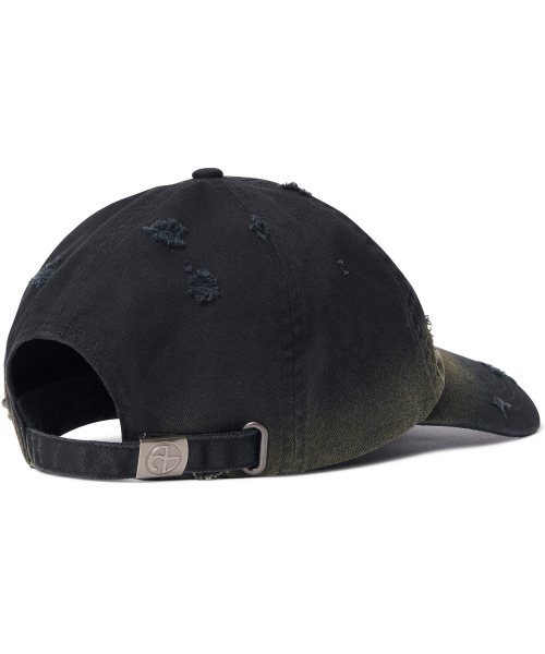 NOMANUAL(NOMANUAL)の「DESTROYED BALL CAP - WASHED BLACK(キャップ・レディース・その他・FREE)」の2枚目の写真