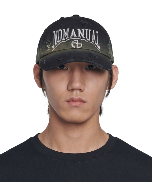 NOMANUAL(NOMANUAL)の「DESTROYED BALL CAP - WASHED BLACK(キャップ・レディース・その他・FREE)」の3枚目の写真