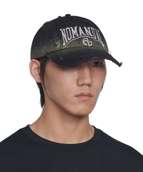 NOMANUAL(NOMANUAL)の「DESTROYED BALL CAP - WASHED BLACK(キャップ・レディース・その他・FREE)」の4枚目の写真
