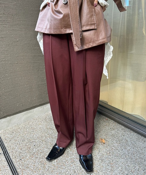 UND TUCK BONTAN PANTS（スラックス）｜Ameri（アメリ）のファッション