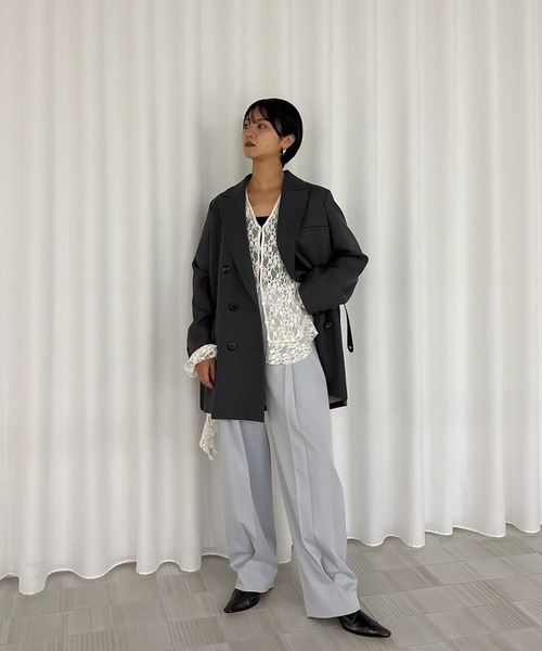 Ameri(アメリ)の「UND TUCK BONTAN PANTS(スラックス・レディース・ボルドー/ブラック/ライトブルー・X-SMALL/SMALL/MEDIUM)」の9枚目の写真