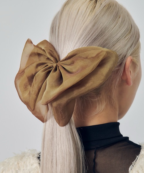 セール】ボリューム リボン バンスクリップ（バレッタ/ヘアクリップ