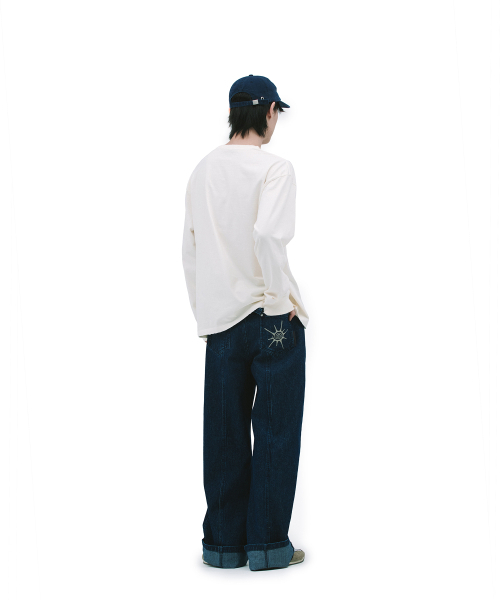 DEFGARMENTS（デフグラメンツ）の「TEXTURE DENIM PANTS [INDIGO]（デニムパンツ・レディース・その他・X-SMALL/SMALL/MEDIUM/LARGE）」の6枚目の写真