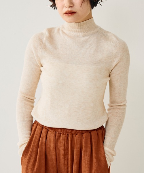 Crisp（クリスプ）の「ハイネックベーシックニット（ニット/セーター・レディース・ブラウン/ワイン/アイボリー・FREE）」の22枚目の写真