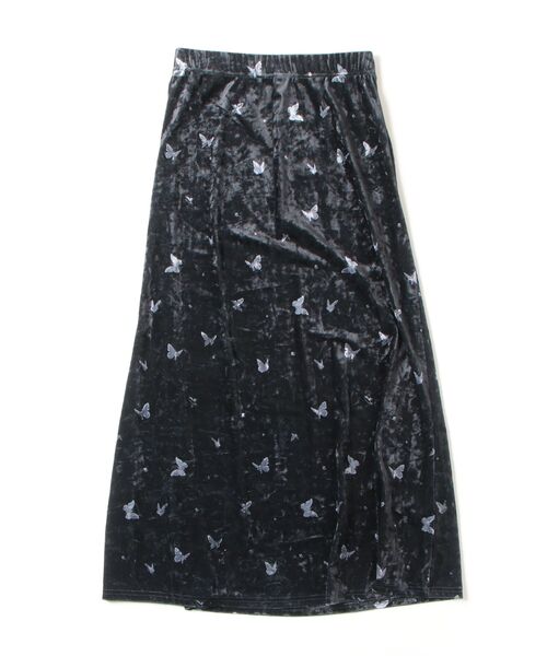 gossip！ロサンゼルス（ゴシップロサンゼルス）の「Y2Kガーリー レトロ蝶柄ロングスカート（スカート・レディース・ブラック・L/M）」の11枚目の写真