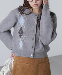 FREE'S MART | ◆ダブルジャガードアーガイルニットカーディガン(ニット/セーター)