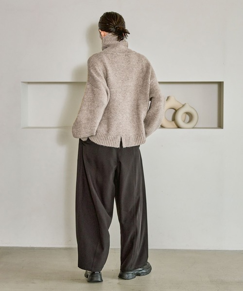 LAKOLE（ラコレ）の「スラックスコクーンパンツ / 611812（スラックス・レディース・チャコール/モカ/ブラック・FREE）」の8枚目の写真