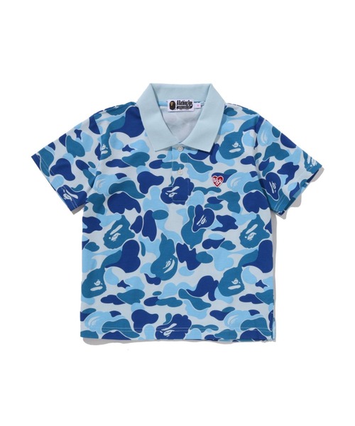 A BATHING APE（アベイシングエイプ）の「ABC CAMO CROPPED POLO SHIRT（ポロシャツ・レディース・ピンク/ブルー・MEDIUM/SMALL）」の2枚目の写真
