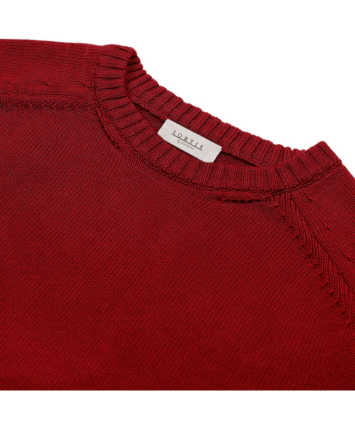 sortie(ソルティ)の「Saddle Crew neck Knit (Red)(ニット/セーター・メンズ・その他・LARGE/X-LARGE)」の2枚目の写真