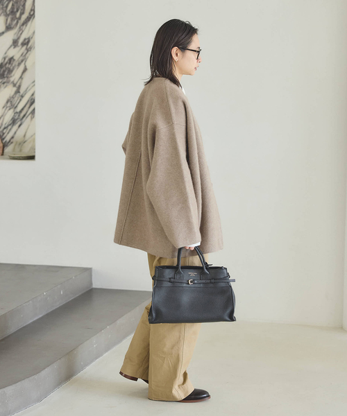 追加2》ダブルフェイスコクーンニットジャケット（カーディガン/ボレロ