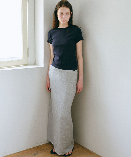 ANDNEEDS(アンドニーズ)の「Coast waffle long skirt (melange gray)(スカート・レディース・その他・FREE)」の4枚目の写真