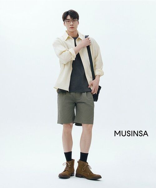 ESPIONAGE(エスピオナジ)の「Double Pleats Chino Shorts Grey Olive(その他パンツ・レディース・その他・LARGE/MEDIUM/X-LARGE)」の2枚目の写真