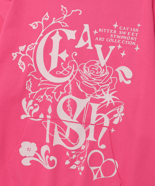 Cavish(カビシ)の「IVY HOODIE PINK(CV2EFUM402A)(パーカー・レディース・ピンク・SMALL/MEDIUM/LARGE)」の4枚目の写真