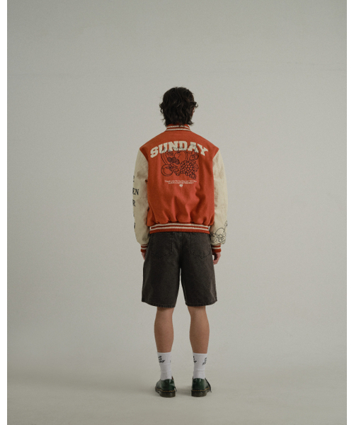 SUNDAY FRUIT MARKET(サンデーフルーツマーケット)の「GOLDEN HOUR VARSITY JACKET ORANGE(スタジャン・メンズ・その他・MEDIUM/LARGE)」の10枚目の写真