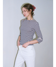 ルナストライプTシャツ_NAVY