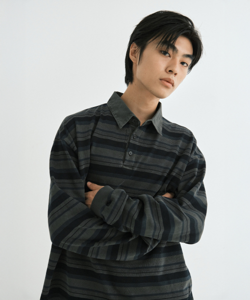 ENDOOR（エンドア）の「Vtg Evening stripe polo shirt (vtg navy)（ポロシャツ・メンズ・その他・1/2）」の12枚目の写真