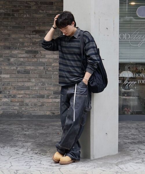 ENDOOR（エンドア）の「Vtg Evening stripe polo shirt (vtg navy)（ポロシャツ・メンズ・その他・1/2）」の7枚目の写真