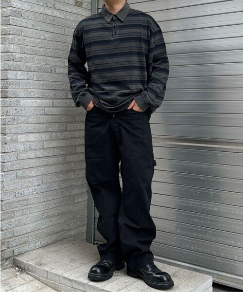 ENDOOR（エンドア）の「Vtg Evening stripe polo shirt (vtg navy)（ポロシャツ・メンズ・その他・1/2）」の2枚目の写真