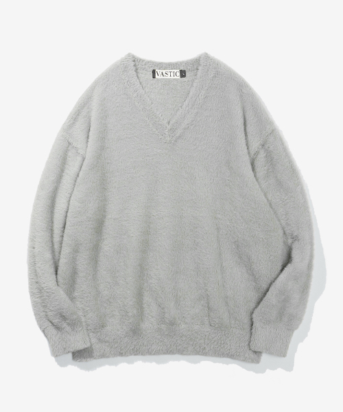VASTIC(バスティック)の「ヘアリーリバースVネックニット_グレー(ニット/セーター・メンズ・その他・MEDIUM/LARGE)」の2枚目の写真
