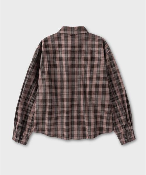 NONBLANK（ノンブランク）の「[夏]クリンクルリネンチェックシャツ_PINK（シャツ/ブラウス・メンズ・ピンク・LARGE/X-LARGE）」の2枚目の写真