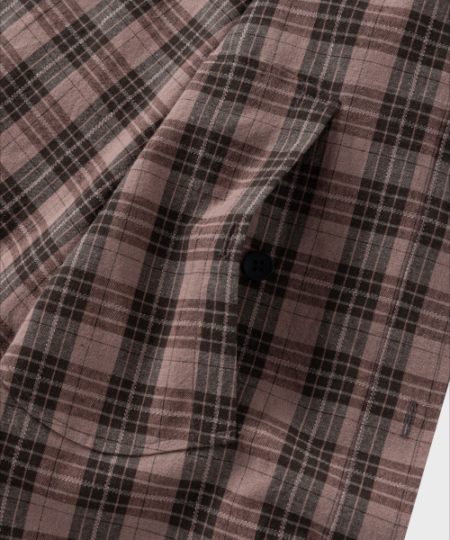 NONBLANK（ノンブランク）の「[夏]クリンクルリネンチェックシャツ_PINK（シャツ/ブラウス・メンズ・ピンク・LARGE/X-LARGE）」の7枚目の写真
