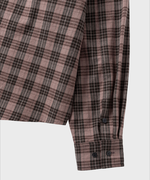 NONBLANK（ノンブランク）の「[夏]クリンクルリネンチェックシャツ_PINK（シャツ/ブラウス・メンズ・ピンク・LARGE/X-LARGE）」の8枚目の写真