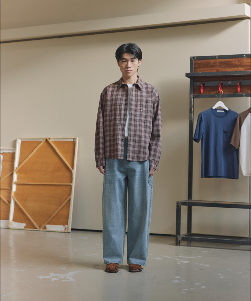 NONBLANK（ノンブランク）の「[夏]クリンクルリネンチェックシャツ_PINK（シャツ/ブラウス・メンズ・ピンク・LARGE/X-LARGE）」の12枚目の写真