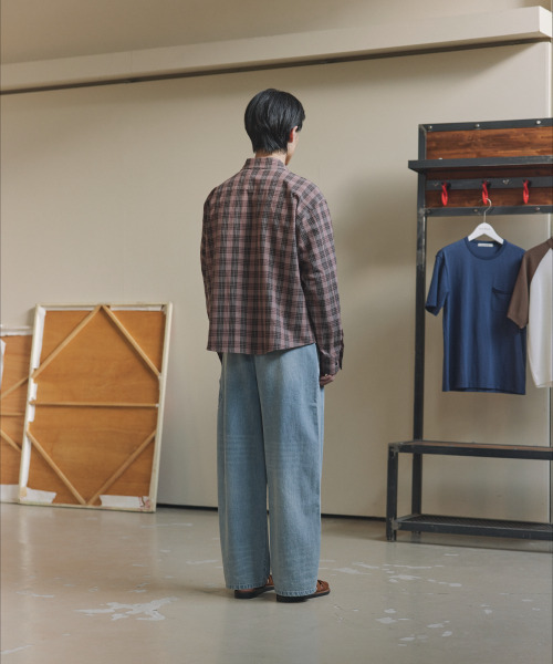 NONBLANK（ノンブランク）の「[夏]クリンクルリネンチェックシャツ_PINK（シャツ/ブラウス・メンズ・ピンク・LARGE/X-LARGE）」の13枚目の写真
