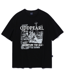 ODDPEARL（オッドパール）の「ship t-shirt(black)（Tシャツ/カットソー・メンズ）」