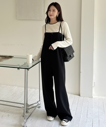 by LEGNA（バイレグナ）の「【選べる丈感】裏起毛ベアオールインワン（サロペット/オーバーオール）」