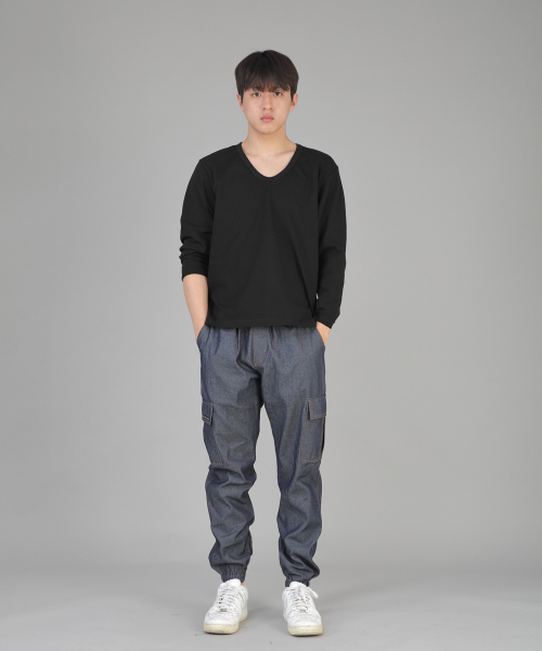 SAINTCREW(セントクルー)の「レトロラインカーゴジョガーパンツ RL-311CJ デニムライトインディゴ(デニムパンツ・メンズ・その他・SMALL/MEDIUM/LARGE/X-LARGE)」の4枚目の写真