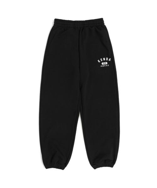KENDA(ケンダ)の「RETRO LOGO JOGGER SWEATPANTS (BLACK)(スウェットパンツ・レディース・ブラック・SMALL/MEDIUM/LARGE)」の1枚目の写真
