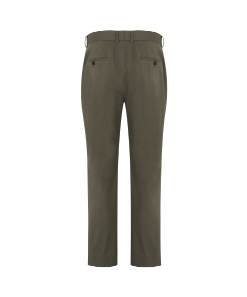 SOLEW(ソル)の「コットンテーパードツーピンタックパンツ_カーキ(その他パンツ・メンズ・その他・MEDIUM/LARGE/X-LARGE)」の2枚目の写真