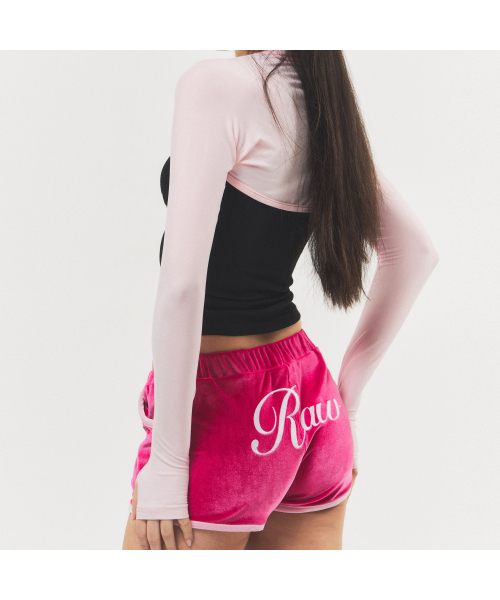 RAWMANTICS(ローマンティクス)の「ロウロゴベルベットホットドルフィンパンツホットピンク(その他パンツ・レディース・ピンク・SMALL)」の6枚目の写真