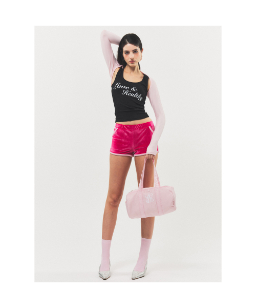 RAWMANTICS(ローマンティクス)の「ロウロゴベルベットホットドルフィンパンツホットピンク(その他パンツ・レディース・ピンク・SMALL)」の7枚目の写真