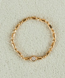 NOIR DE POUPEE（ノワールドプーペ）の「【WEB限定】K18vermeil ダイヤモンド ベゼルチェーンリング（リング）」