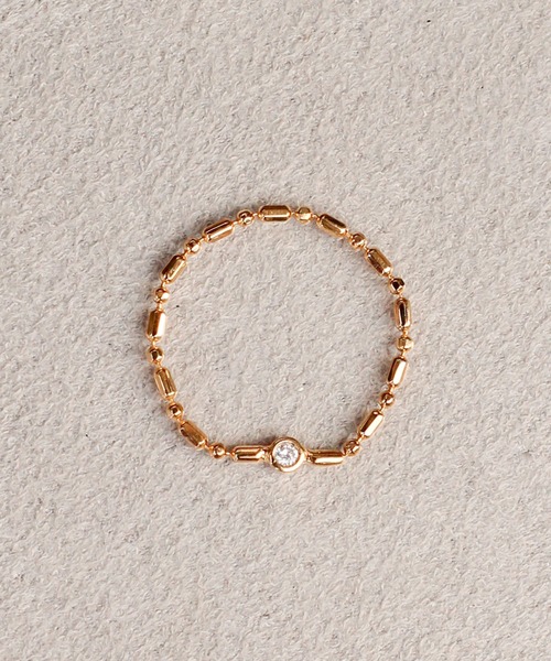 NOIR DE POUPEE（ノワールドプーペ）の「【WEB限定】K18vermeil ダイヤモンド ベゼルチェーンリング（リング・レディース・ゴールド・#3/#5/#7/#9/#11/#13/#15）」の15枚目の写真